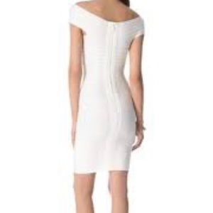 Herve Leger White Bandage Dress